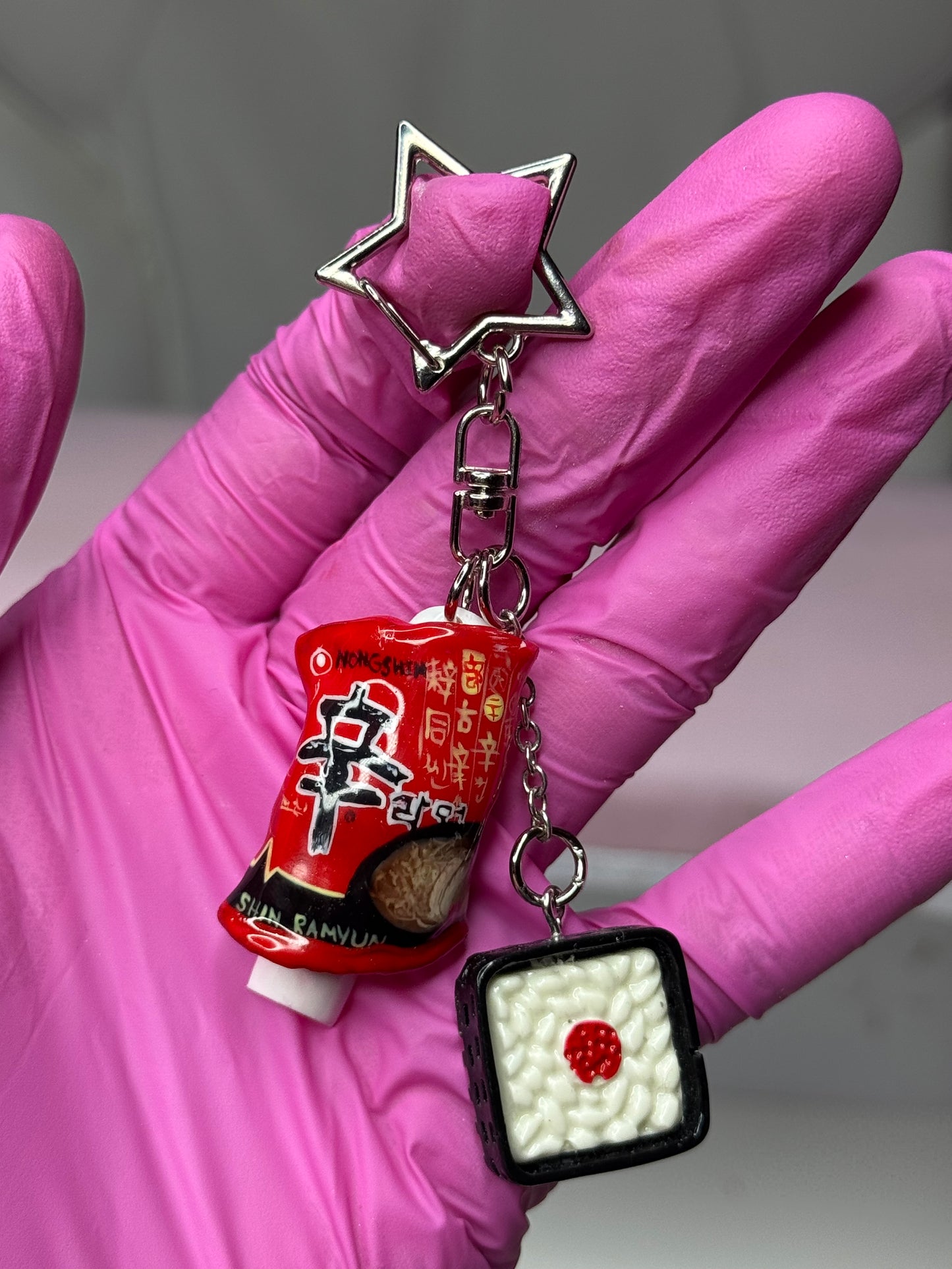 Handmade nail keychain